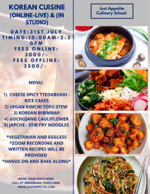 Korean Cuisine Workshop (31st July)