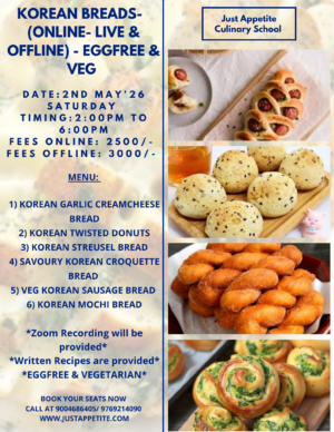 Korean Breads Workshop – 2nd May (Saturday)