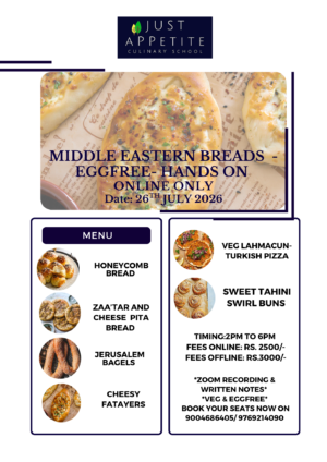 Middle Eastern Breads Workshop (26th July)