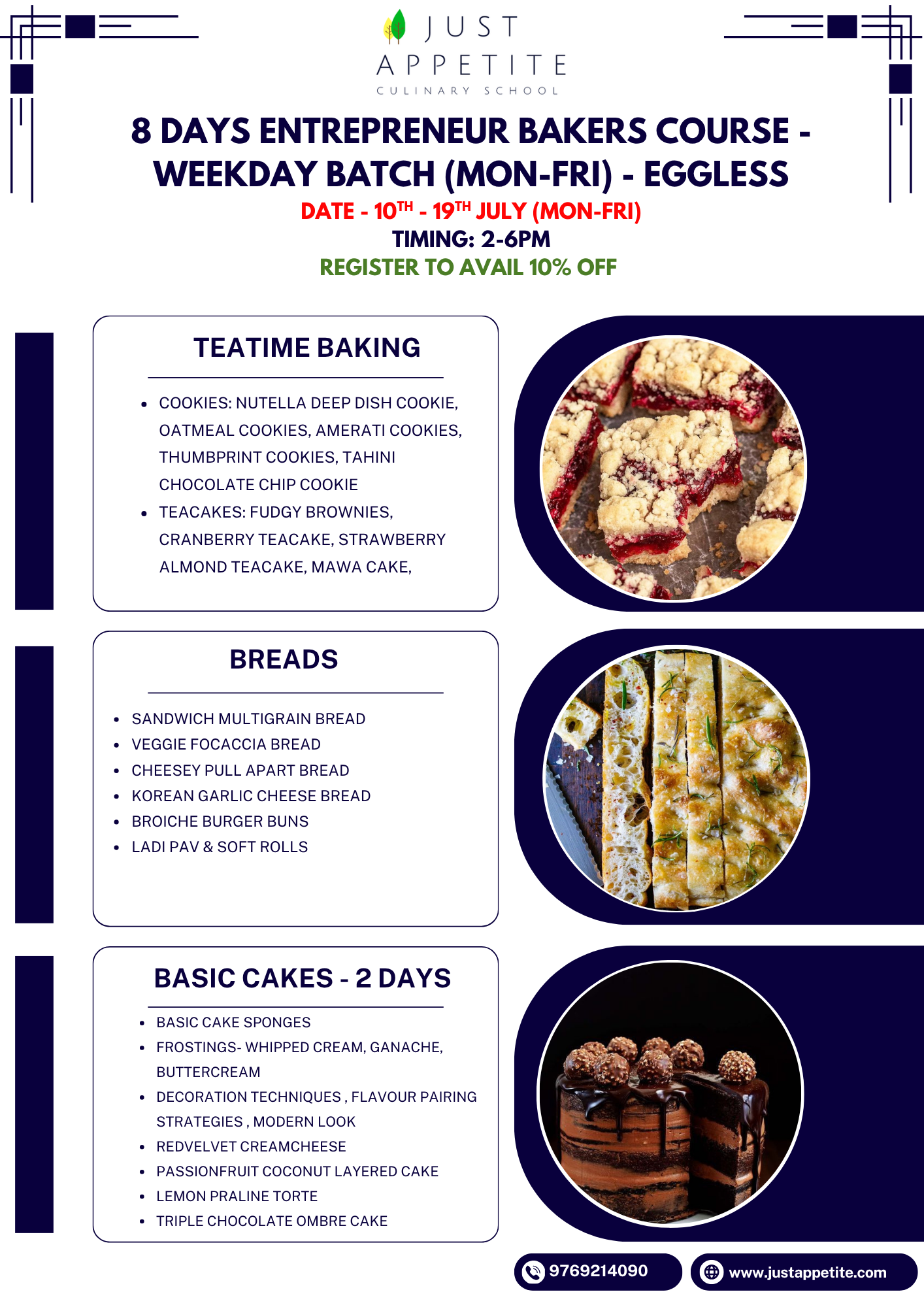 8 Days Entrepreneur Bakers Course Weekday Batch (10th to 19th August) (Mon-Fri) - Image 2