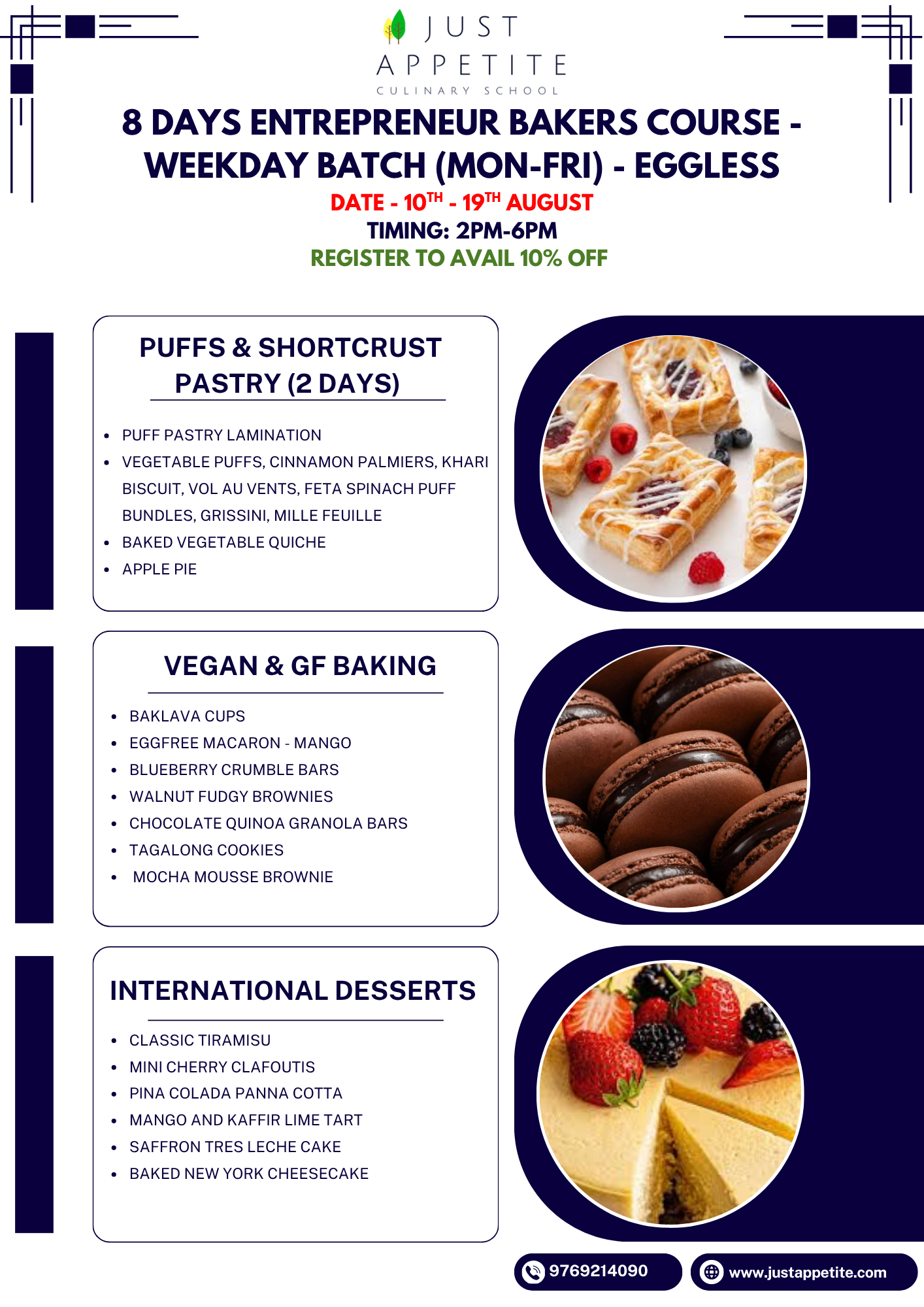 8 Days Entrepreneur Bakers Course Weekday Batch (10th to 19th August) (Mon-Fri) - Image 3
