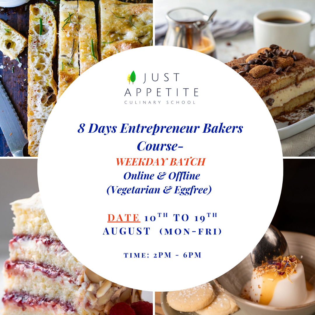 8 Days Entrepreneur Bakers Course Weekday Batch (10th to 19th August) (Mon-Fri)
