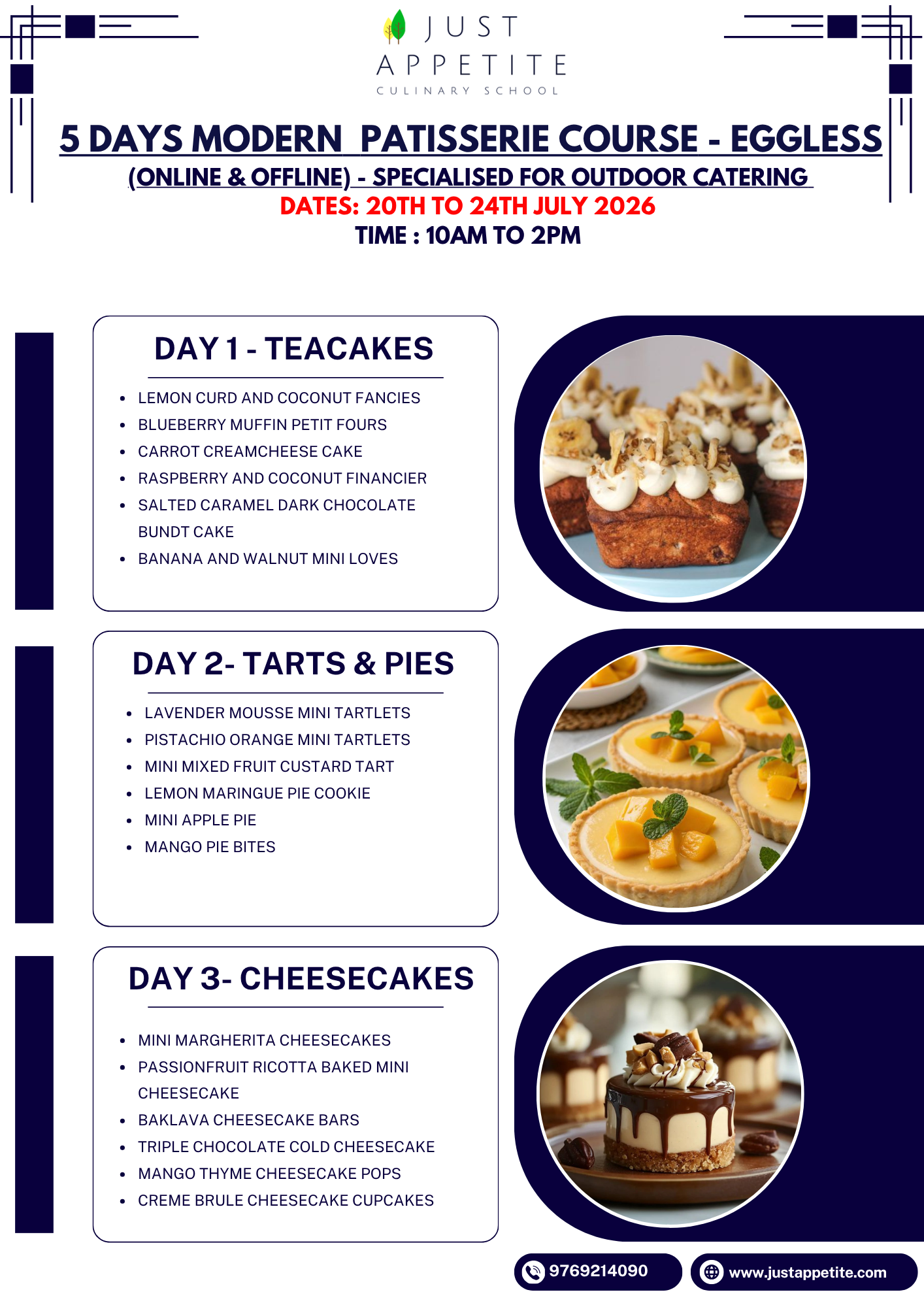 5 Days Modern Outdoor Patisserie (20th July to 24th July) - Image 2