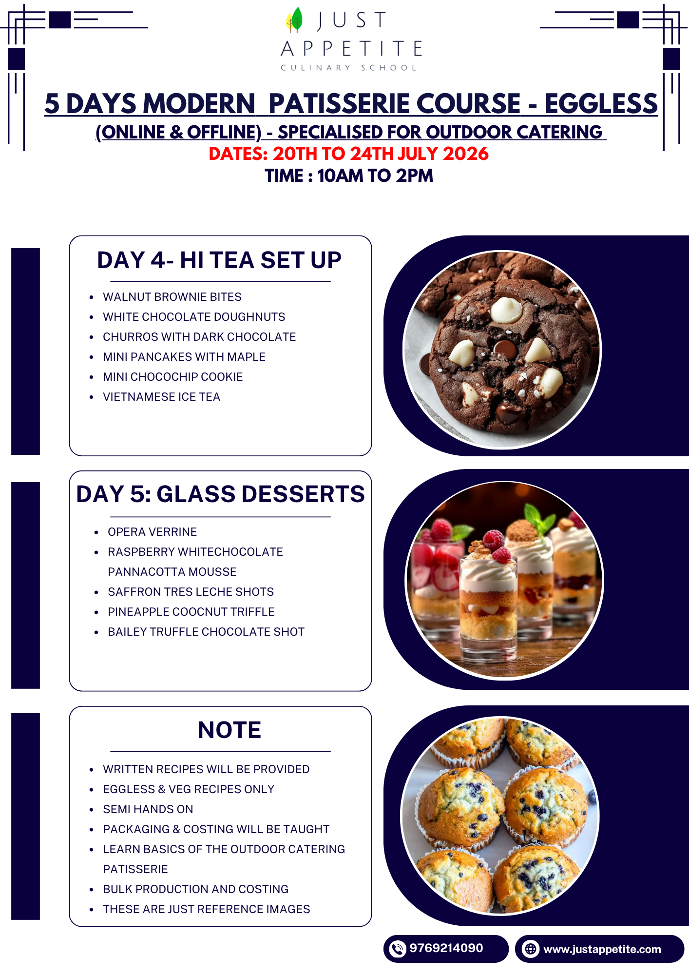 5 Days Modern Outdoor Patisserie (20th July to 24th July) - Image 3