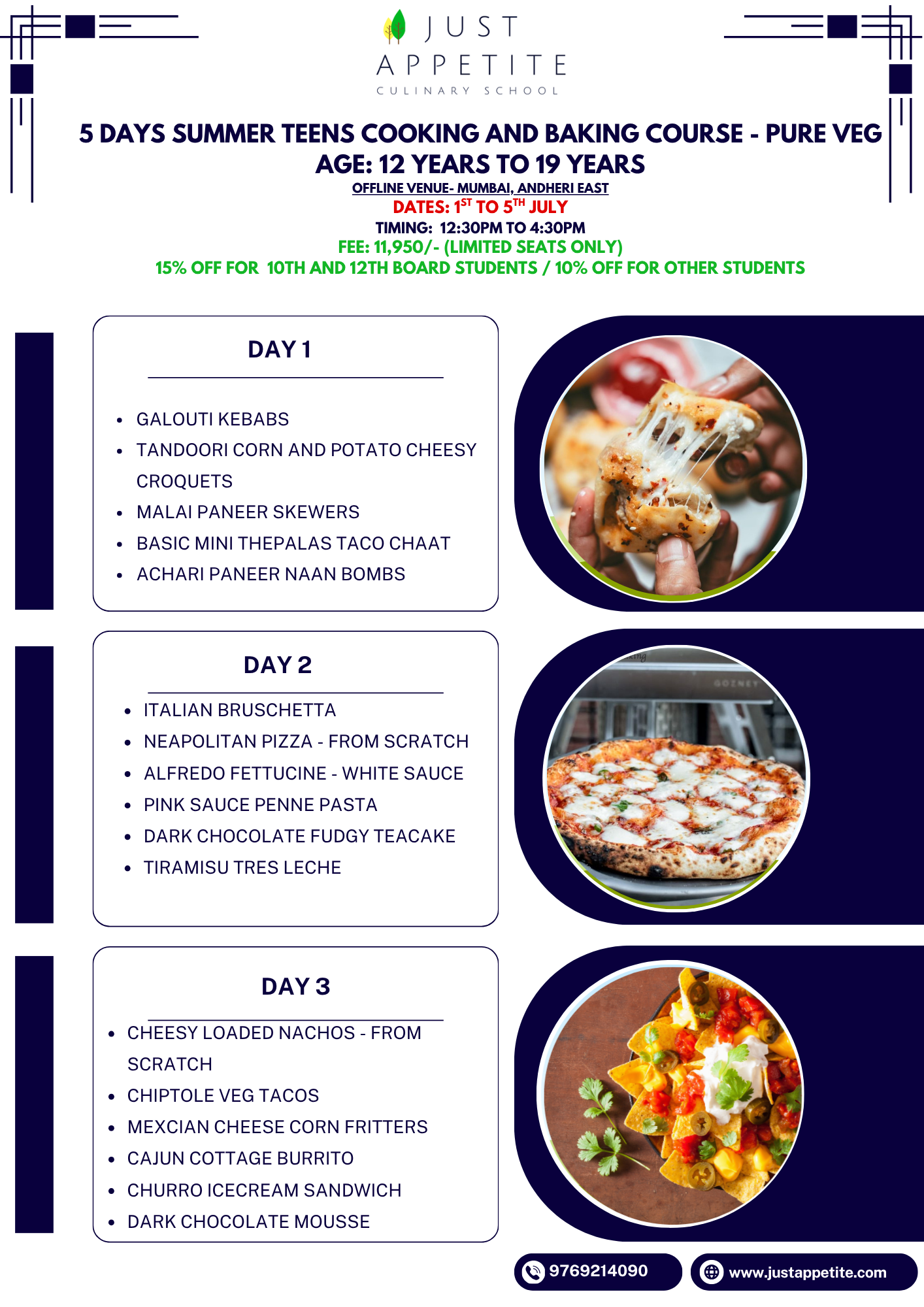 5 days Summer Teens Cooking and Baking Course-Pure Veg (1st to 5th July) - Image 2