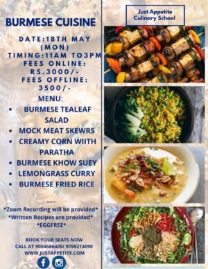 BURMESE CUISINE WORKSHOP (18TH MAY)