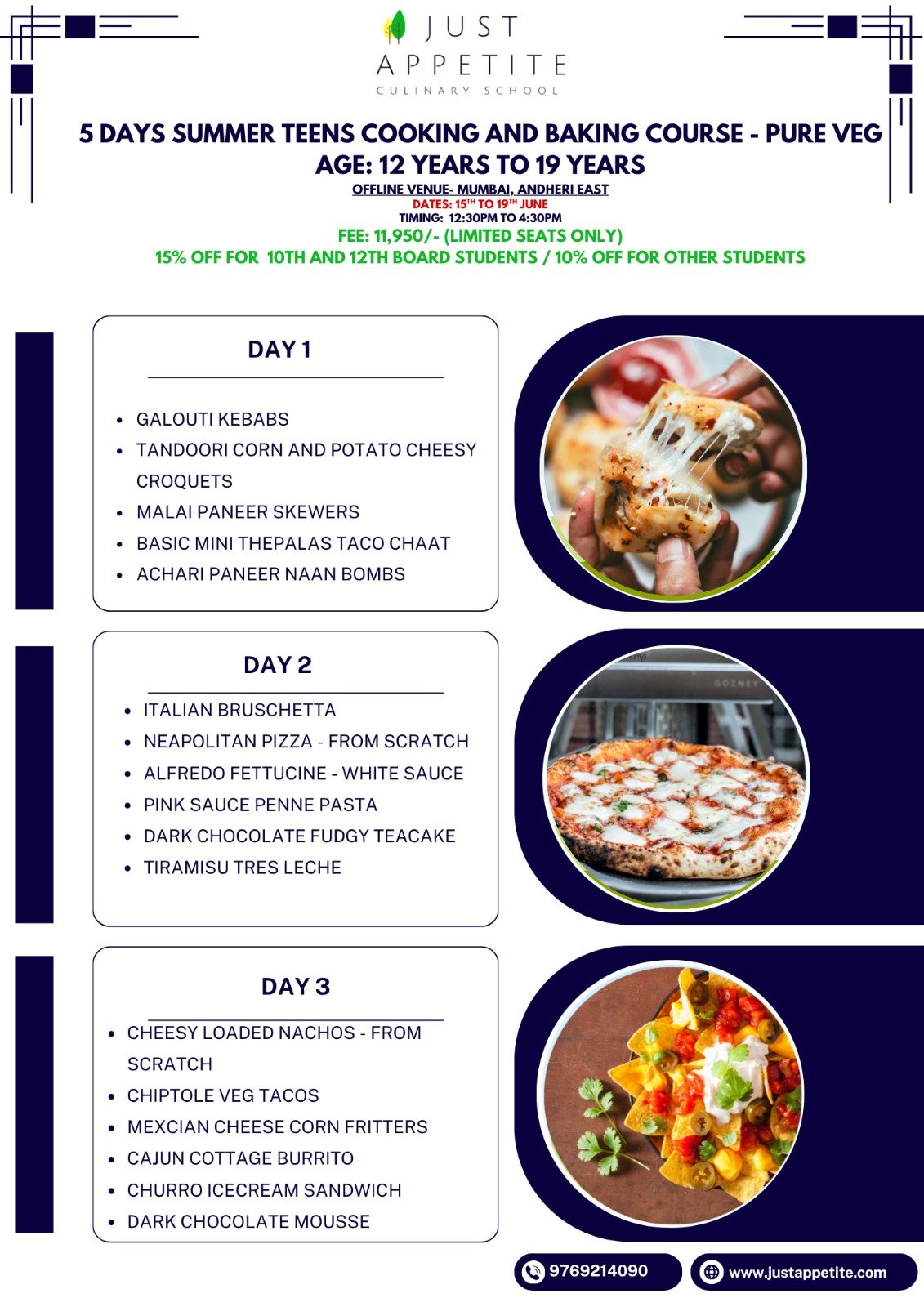 5 days Summer Teens Cooking and Baking Course-Pure Veg (15th to 19th June) - Image 2