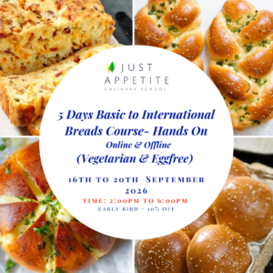 5 Days Breads Course (16th to 20th September) (Mon-Fri) (Weekday Batch)
