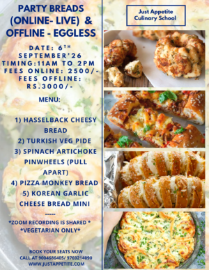 Party Bread Workshop (6th September)