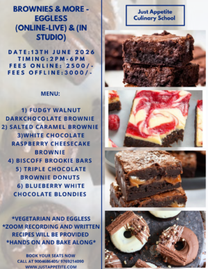 Gourmet Brownies Workshop 13th June