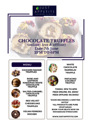 Chocolate Truffle Workshop 7th June (Sunday)