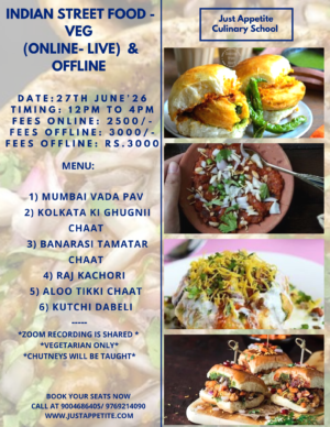 Indian Street Food Workshop 27th June