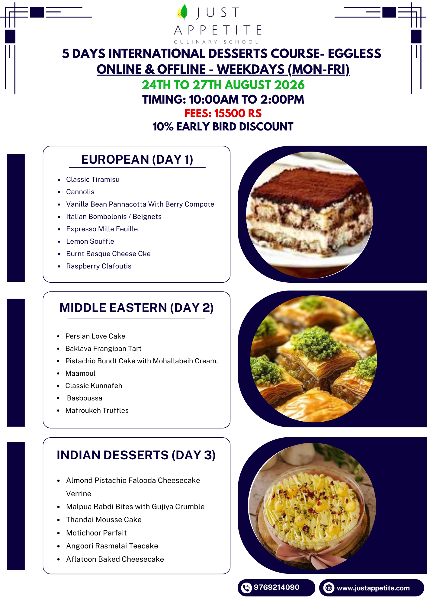 5 Days International Dessert Course (Weekday Batch) (Mon-Fri) (24th to 27th August) - Image 2
