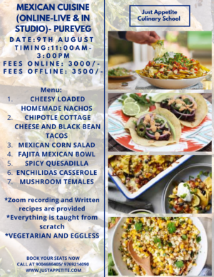 Mexican Cuisine Workshop (9th August)