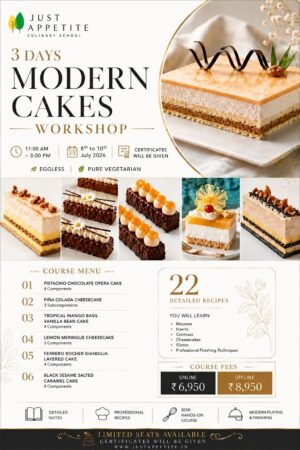 3 Days Modern Cakes Workshop (8th - 10th July)