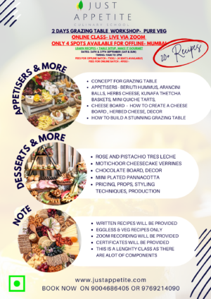 Grazing Table Workshop – OFFLINE (only 4 seats) (26th & 27th September) (Sat & Sun)
