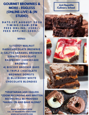 Gourmet Brownies Workshop (1st August)