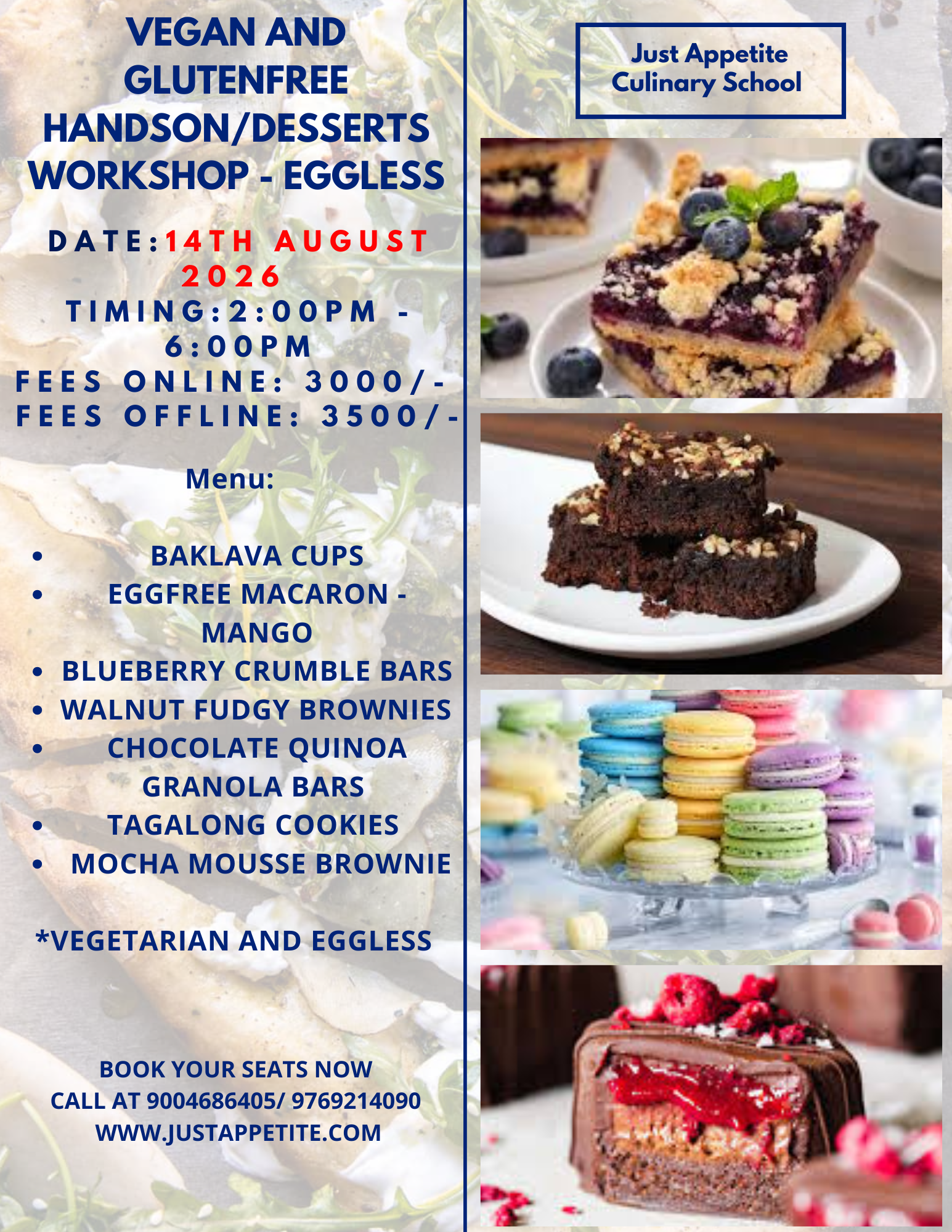 Vegan & Gluten Free Workshop - 14th August