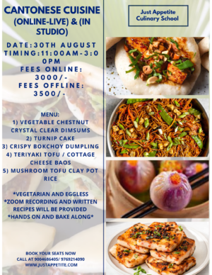 Cantonese Cuisine Workshop (30th August)