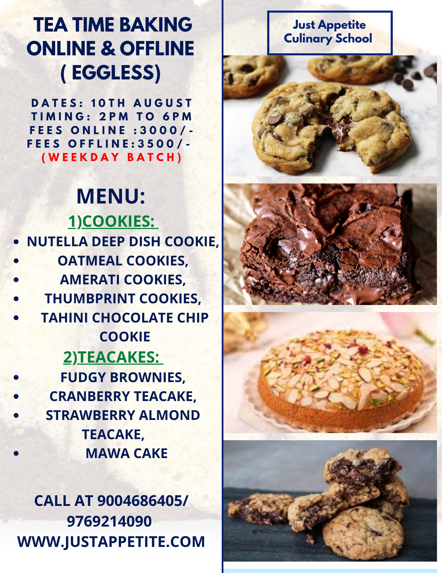 Tea Time Baking Workshop - 10th August