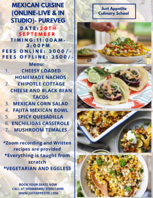 Mexican Cuisine Workshop - 20th September