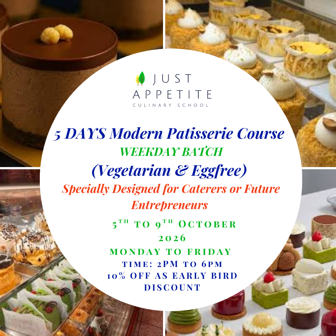 5 Days Modern Patisserie Course – 5th to 9th October (Mon-Fri)