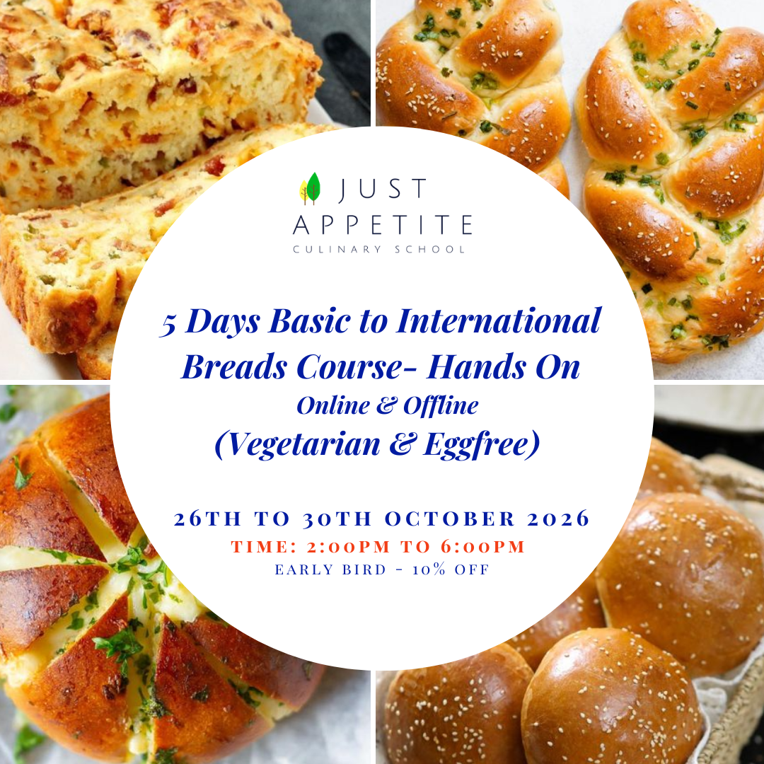 5 Days Basic to International Breads Course – 26th to 30th October