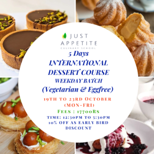 5 Days International Dessert Workshop - 19th to 23rd October