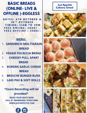 Basic Breads Workshop - 6th October & 18th October