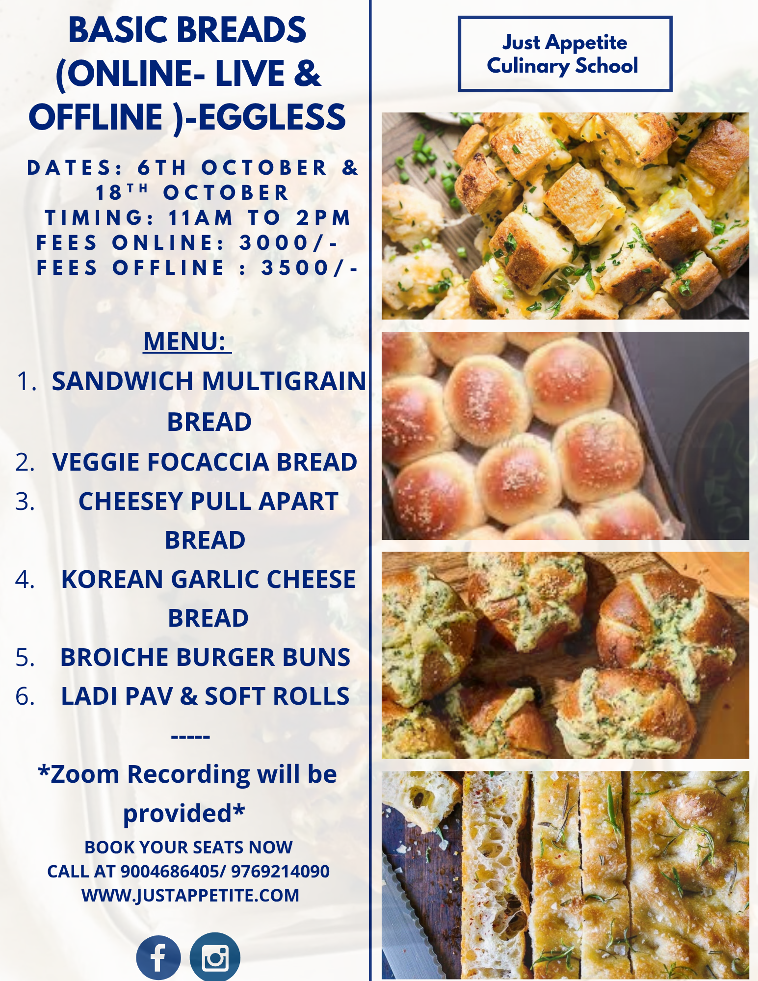 Basic Breads Workshop - 6th October & 18th October