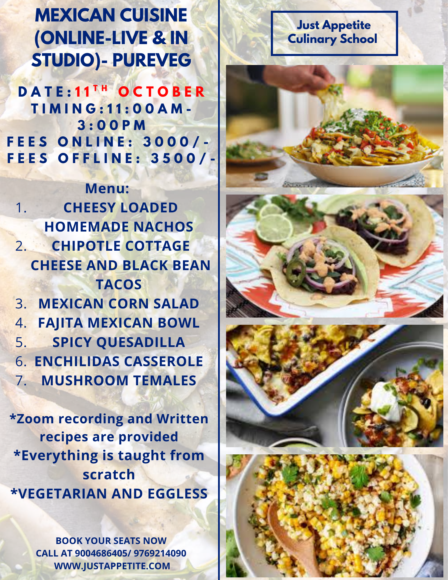 Mexican Cuisine Workshop - 11th October