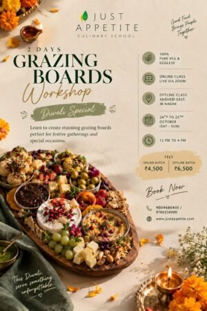 2 Days Diwali Grazing Table Workshop - 24th to 25th October (Online)