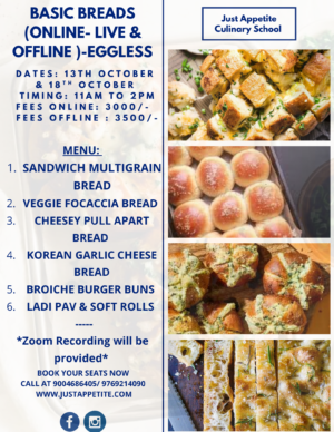 Basic Breads Workshop - 13th October & 18th October